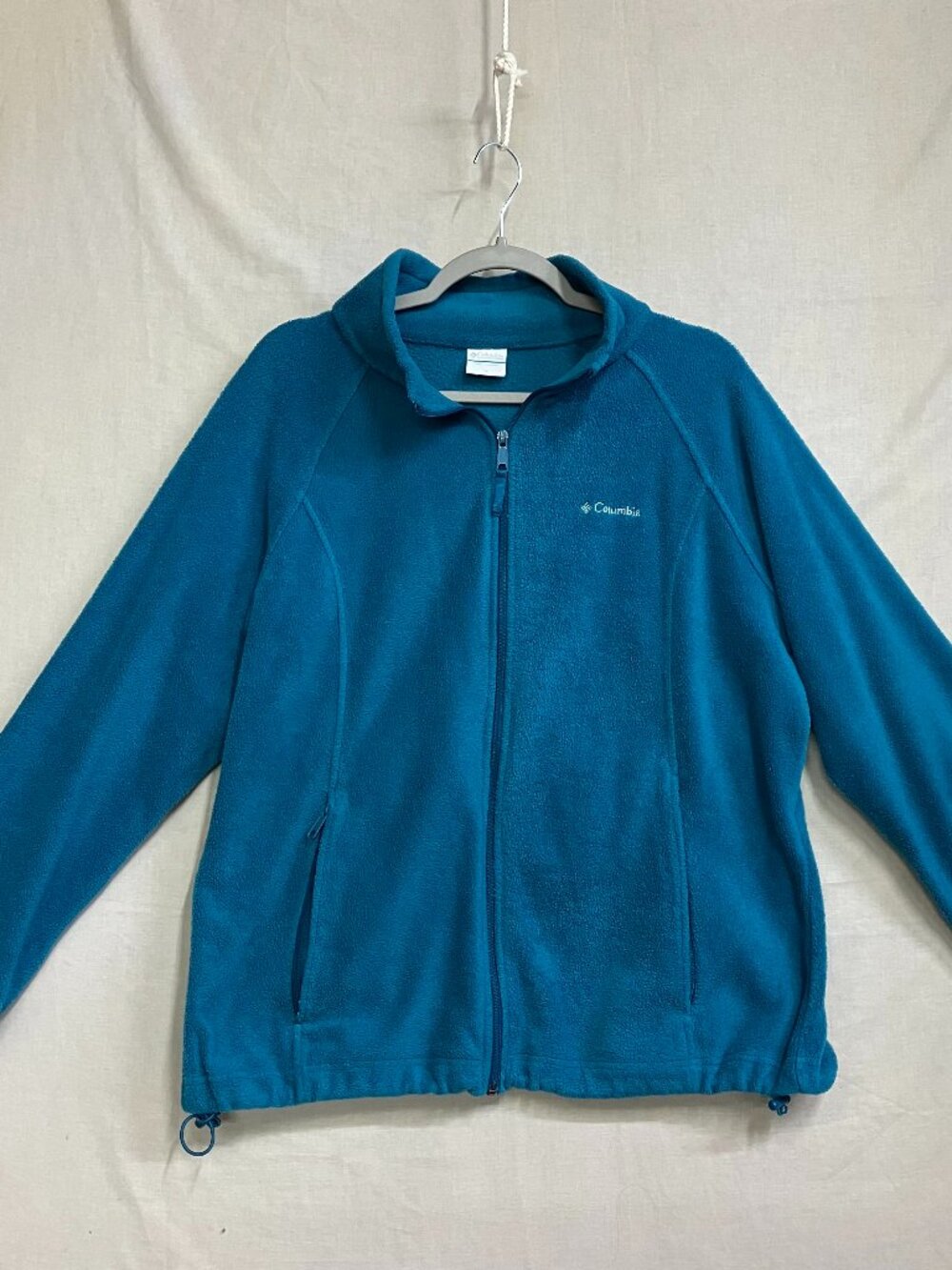 Columbia Fleece Casual Jacket Women's Size 1X Blue Full Zip Long Sleeves